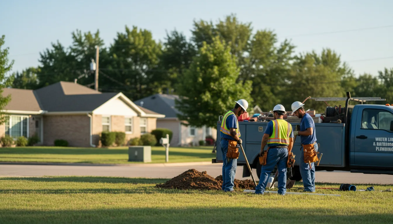 Residential water line and bathroom plumbing service in Fowler, MI